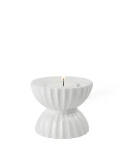 Lyngby Tura tealight holder Ø8 cm, White