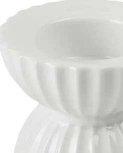 Lyngby Tura tealight holder Ø8 cm, White