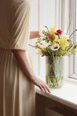 Lyngby vase glass clear, 25 cm