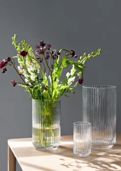 Lyngby vase glass clear, 25 cm