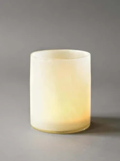 Lyric lantern L, linen (white)