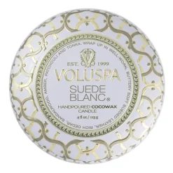 Maison Blanc Mini Tin scented 25 hours, Suede Blanc