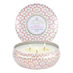 Maison Blanc 3-wick Tin scented 40 hours, Saijo Persimmon