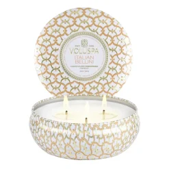 Maison Blanc 3-wick Tin scented 40 hours, Italian Bellini