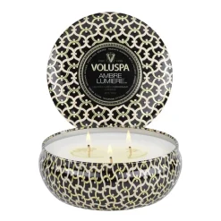 Maison Noir 3-wick Tin scented 40 hours, Ambre Lumiere