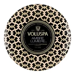 Maison Noir 3-wick Tin scented 40 hours, Ambre Lumiere