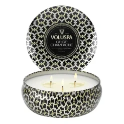 Maison Noir 3-wick Tin scented 40 hours, Crisp Champagne