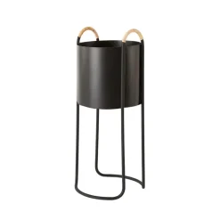 Maki flower box tall 55 cm, Black