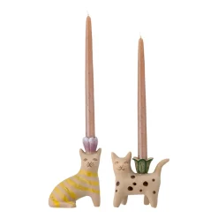 Mamie candle sticks 2 pieces, Stoneware