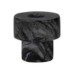 Marble candle holder 5 cm, Grey