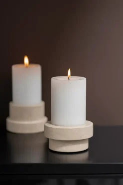 Marble candle holder for block candle 5 cm, Sand