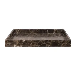 Marble decoration tray large 30x40 cm, Brown