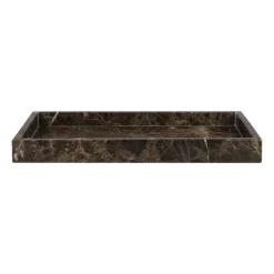 Marble decorative tray 16x31 cm, Brown