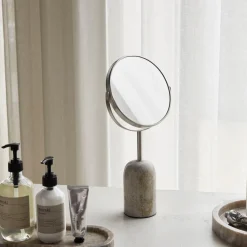 Marble double-sided mirror, Beige