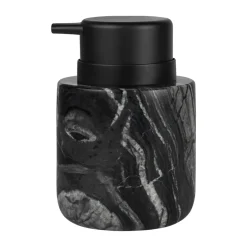 Marble soap dispenser 12.5 cm, Black-Grey