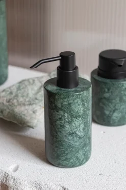 Marble soap dispenser 17.5 cm, Dark forest
