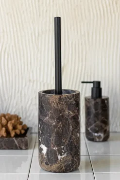 Marble toilet brush 36 cm, Brown