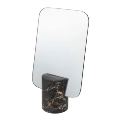 Marble vanity mirror, Brown, 30 cm