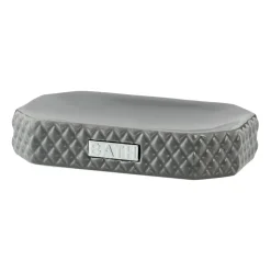 Marion soap holder 13.5x9 cm, Monument grey-silver