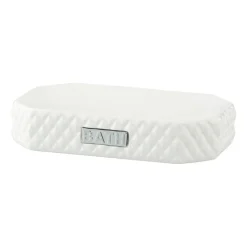 Marion soap holder 13.5x9 cm, White-silver