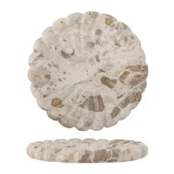 Marlie marble tray Ø22.5 cm, Natural