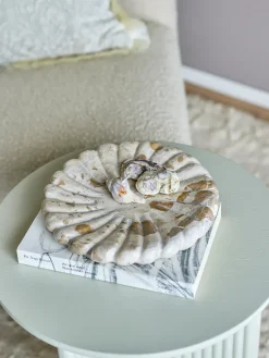 Marlie marble tray Ø22.5 cm, Natural