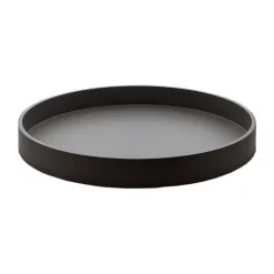Matte lacquered decorative tray Ø30x4 cm, Black