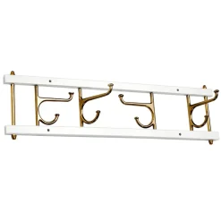 Maxi 4 Dekorativ hook rail, white-brass