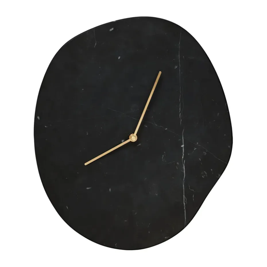 Melt wall clock 28x33 cm, Black marble