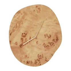 Melt wall clock 28x33 cm, Natural burl