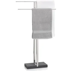 Menoto towel stand, Matte steel
