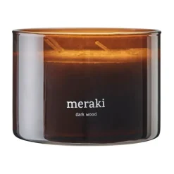 Meraki scented candle, 60 hours, Dark wood