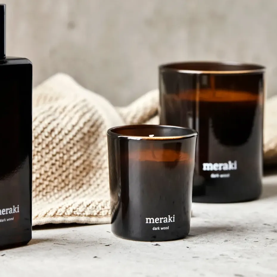 Meraki scented candles 12 hours 2-pack, Dark wood