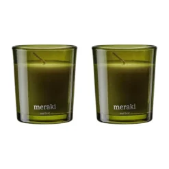 Meraki scented candles 12 hours 2-pack, Oud leaf