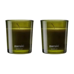 Meraki scented candles 12 hours 2-pack, Lavender rain