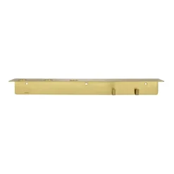 Meraki shelf with bottle hanger and hook, Brushed brass finish