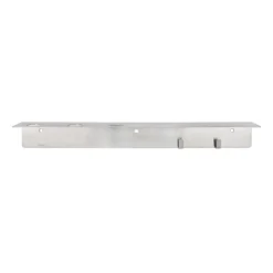 Meraki shelf with bottle hanger and hook, Brushed steel