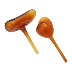 Mercury watering globe 2 parts, Amber, 12x18.5 cm