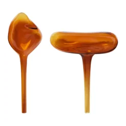 Mercury watering globe 2 parts, Amber, 12x18.5 cm