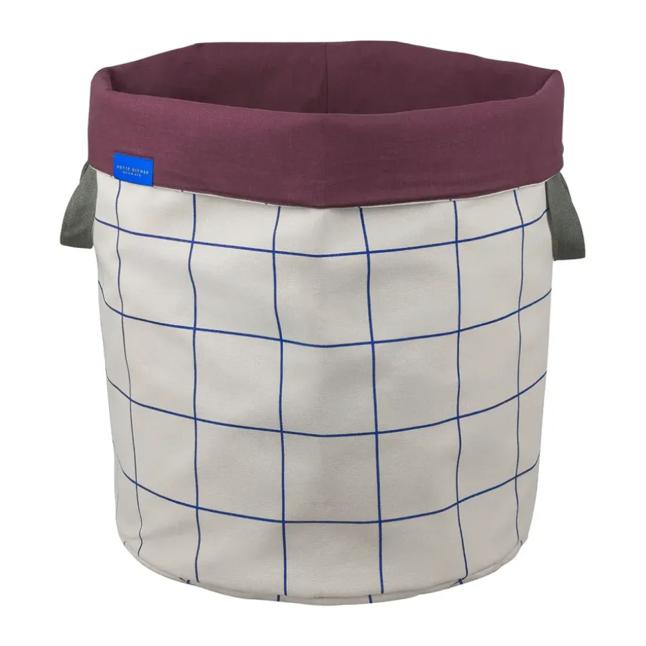 Mesh laundry basket Ø40x50 cm, Cobalt-sand