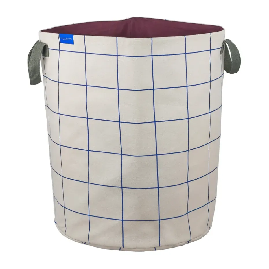 Mesh laundry basket Ø40x50 cm, Cobalt-sand