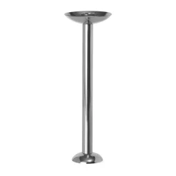 Metal champagne candlestick 28 cm, Stainless steel