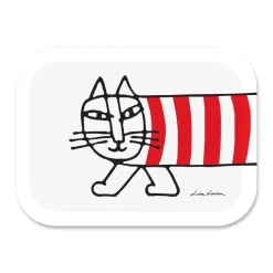 Mikey tray 27x20 cm, White-red