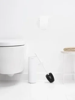 MindSet toilet brush with holder, Mineral fresh white