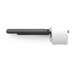 MindSet Toilet paper holder with shelf, Mineral Infinite Grey