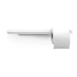 MindSet Toilet paper holder with shelf, Mineral Fresh White