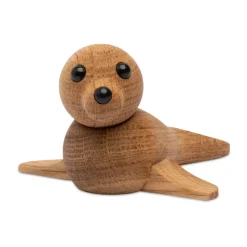 Mini Seal decoration 9 cm, Oak