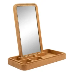 Mirror with jewellery box 32 cm, Oak