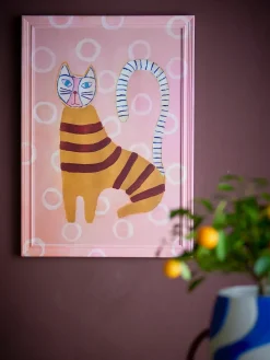 Missy illustration with frame 40x56 cm, Rose