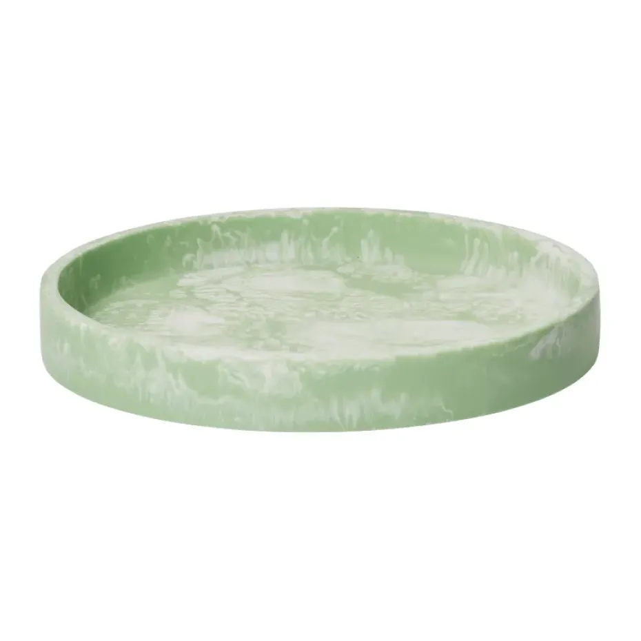 Mist decorative tray Ø20 cm, Seafoam